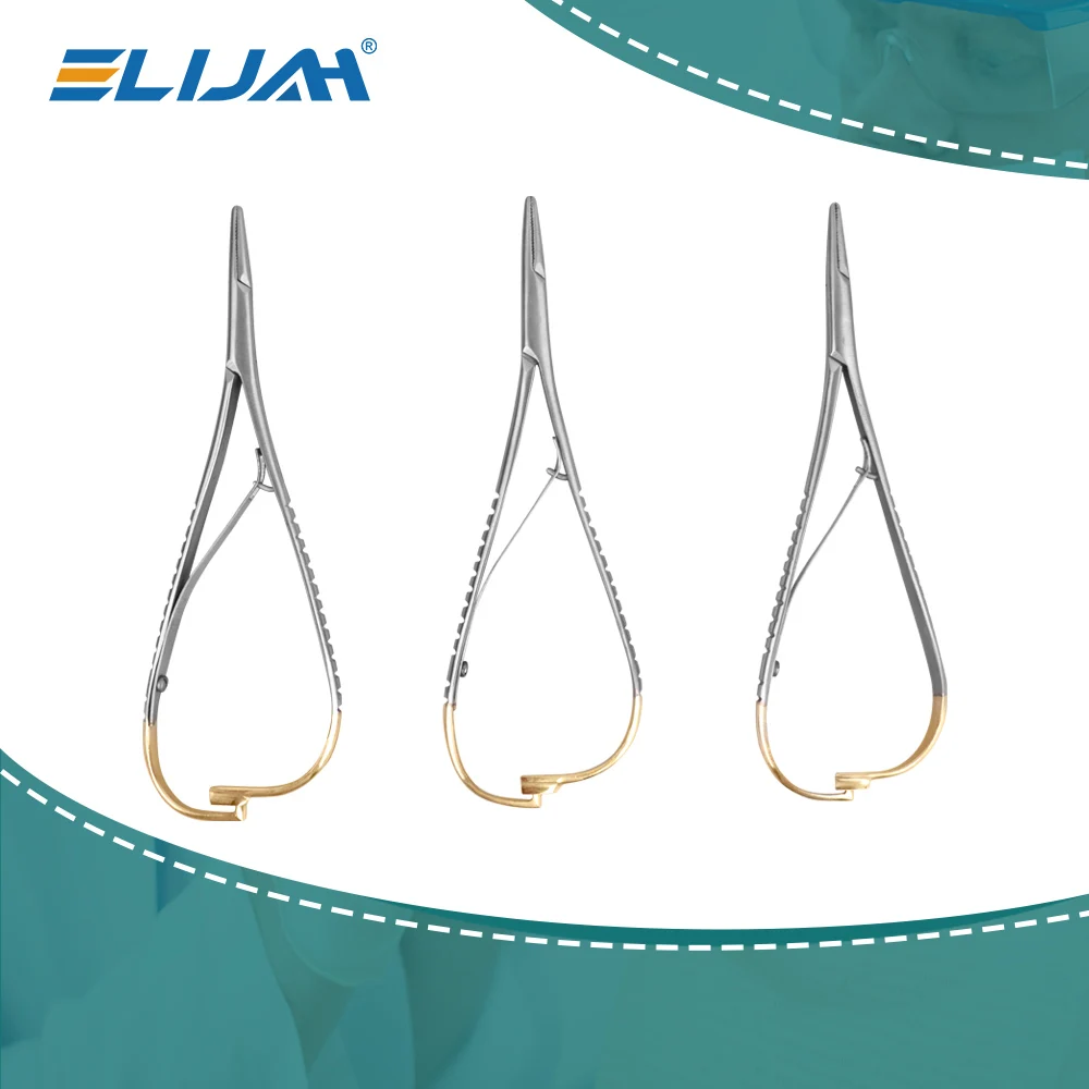 

ELIJAH Standard Dental Needle Holder Tweezers Orthodontic Instrument Dentistry Product Stainless Steel Mathieu Needle Holder