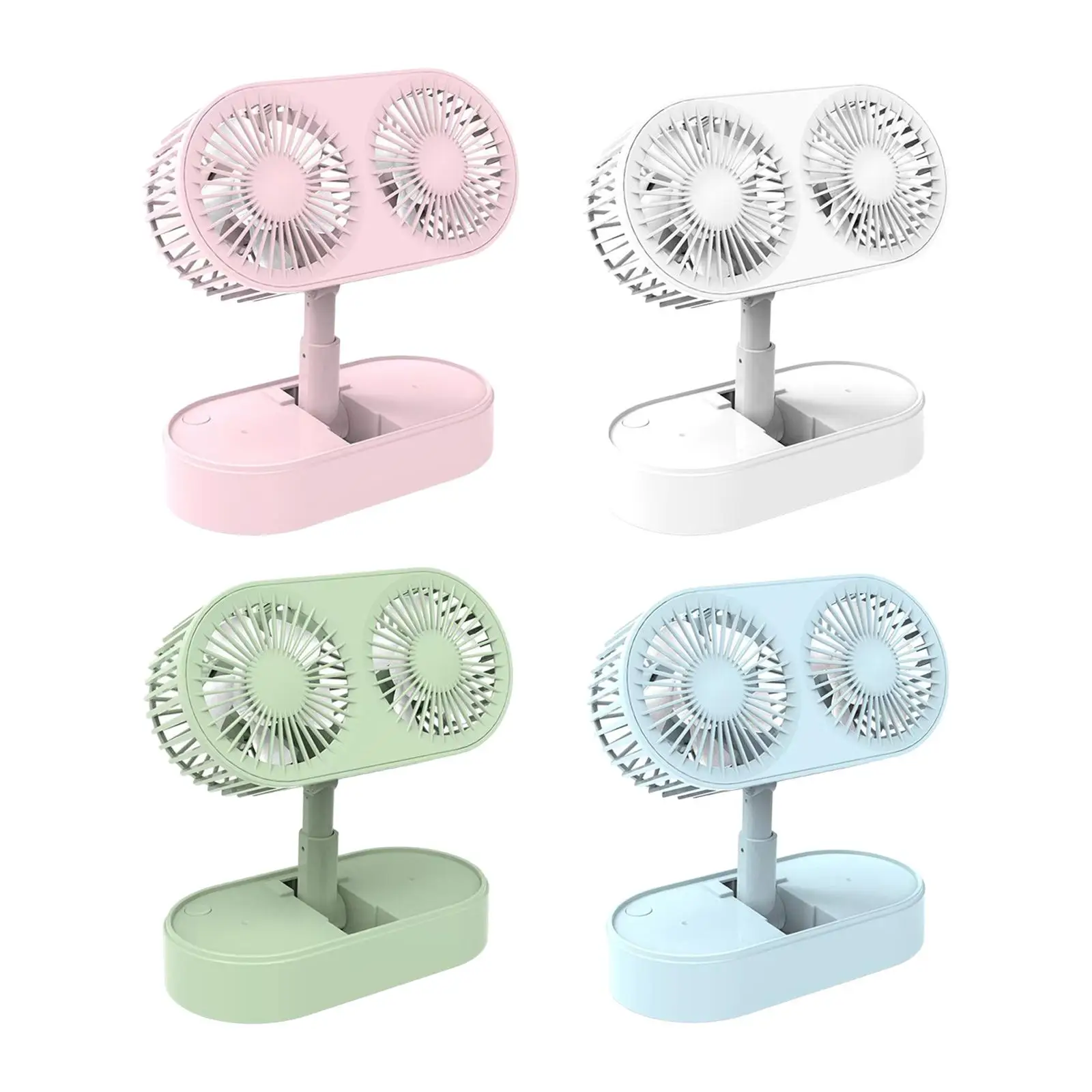 

Foldable Desktop Fan with Dual Fan, 360 Degree Rotation,s Adjustable, Cooling Portable Mini Desk Fan USB Travel Home