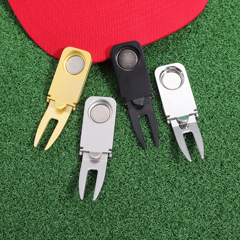 Strumento in metallo per la riparazione della pista della forcella da Golf con marchio accessori per il Golf Cartoon Small Tiger Ball Golf Fork Mark