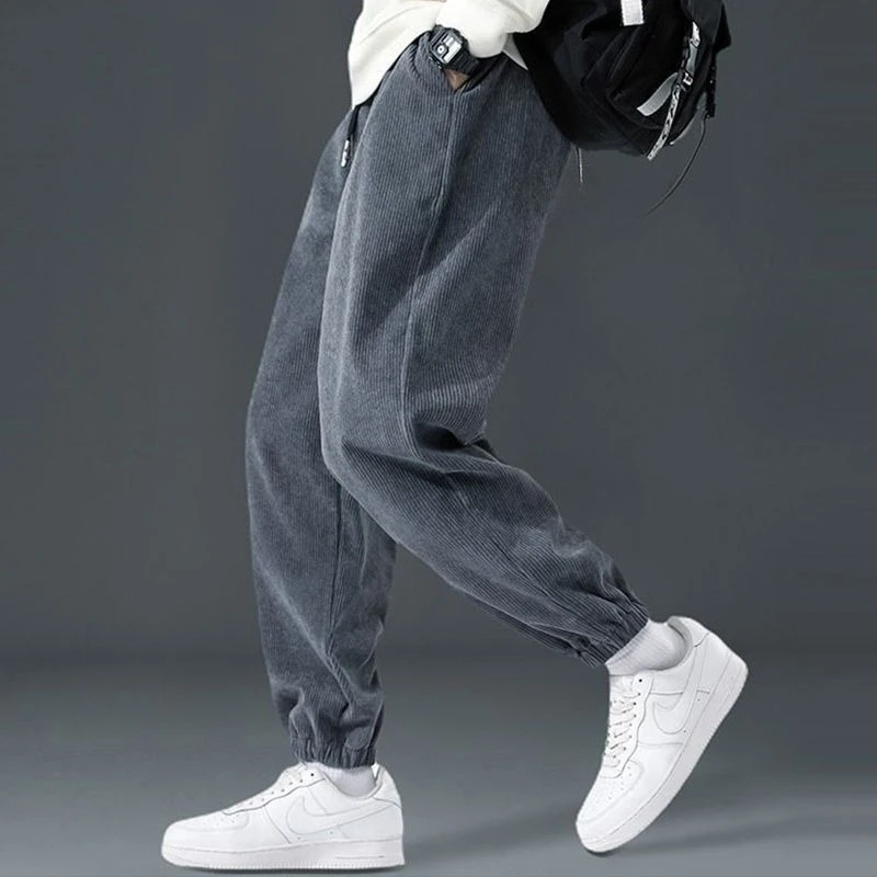

Corduroy Sweatpants for Men High Quality Clearance Sale Essential Deals Comfortable Fashion Y2k Plain Trousers Man Sports Pants