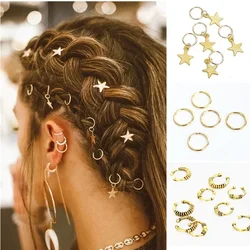 5pcs/Pack Different 49 Style Charms Hair Braid Dread Dreadlock Hair Beads Clips Cuffs Rings Jewelry Dreadlock Clasps Accessories