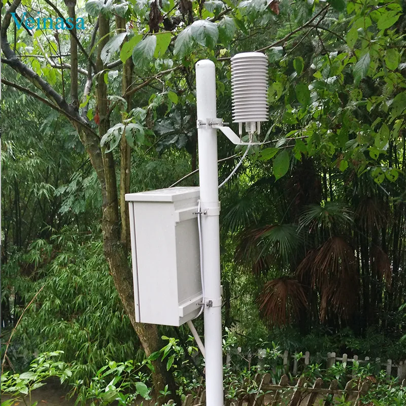 Outdoor Temperature Humidity Monitoring Station AWS002 Wireless Upload Traffic Networking GPRS Remote Data Platform Automatic
