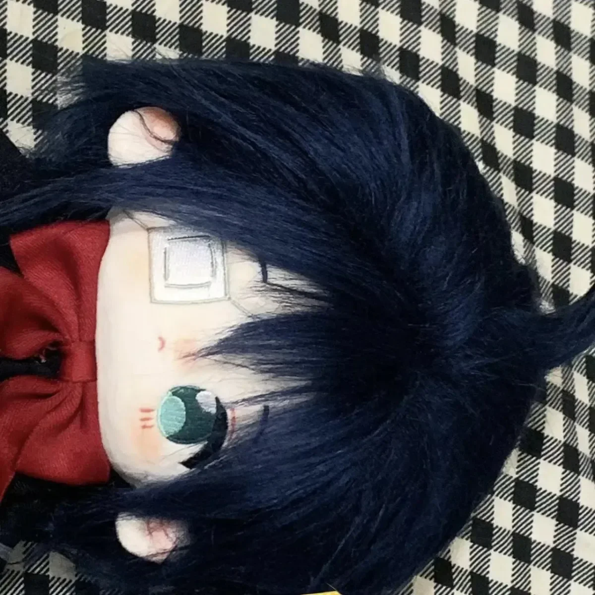 20cm Japan Anime Take On Me Takanashi Rikka Blue Hair Lovely Cartoon Girl Cosplay Plush Doll Stuffed Body Dress Up Cotton Doll