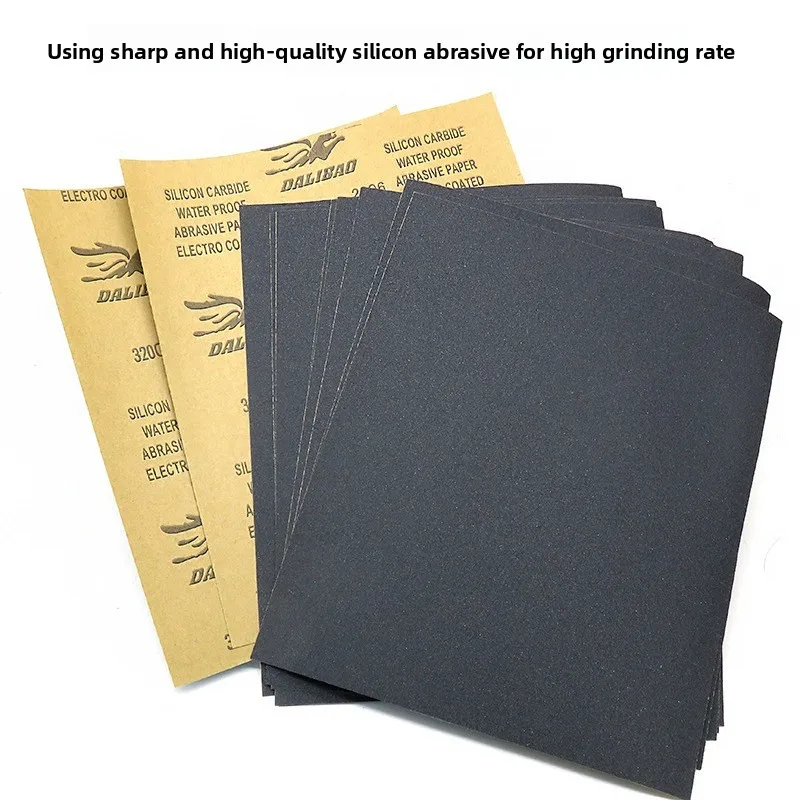 Dry and Wet Two-in-one Water Square Sandpaper, Silicon Carbide, Used for Polishing and Grinding Furniture