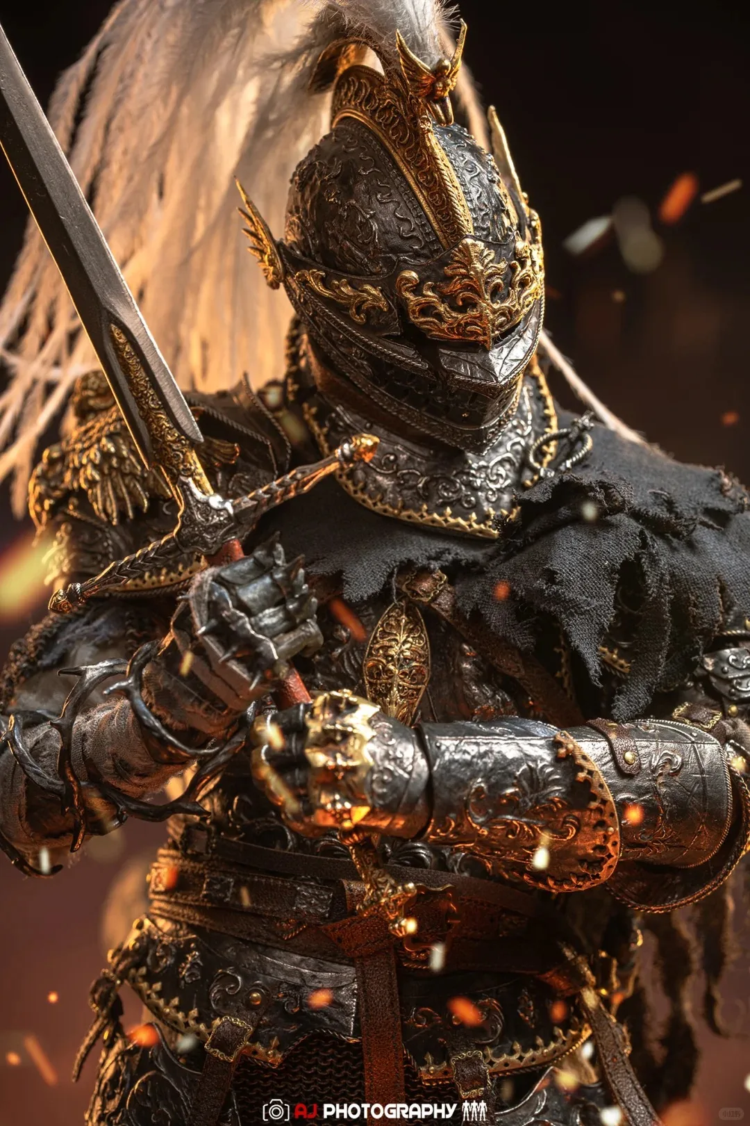 POPCOSTUME Originale 1/6 Età Scure - Sacra Graal Maledizione Galahad Mobile Rame Puro Armatura Fatta A Mano In Edizione Limitata Modello Toygift