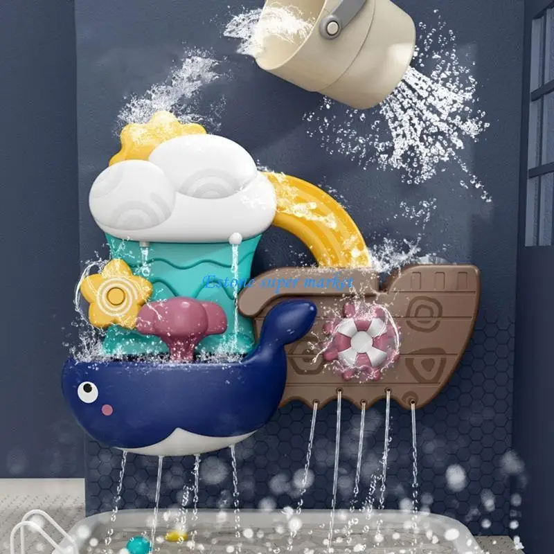 

090B Pool Fun Baby Bathtub Toddlers Best Presents Baby Bath Set Fish Shaped for Infants Baby Supplies