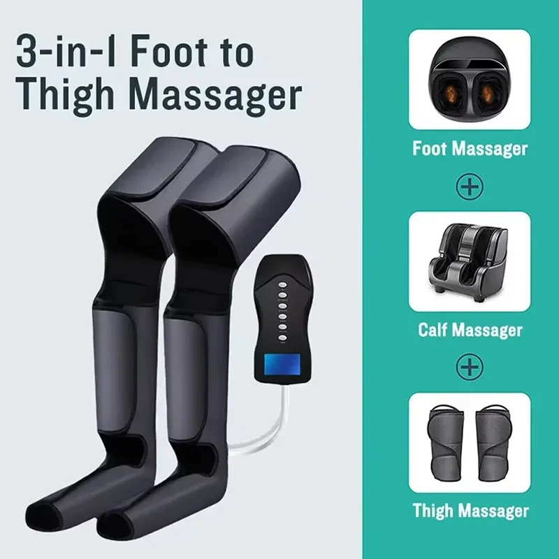 Leg Massager Boots Calf Foot  Airbag Wrap Compression Electric Leg Massage Airwace Foot  Health care Relax Pressotherapy