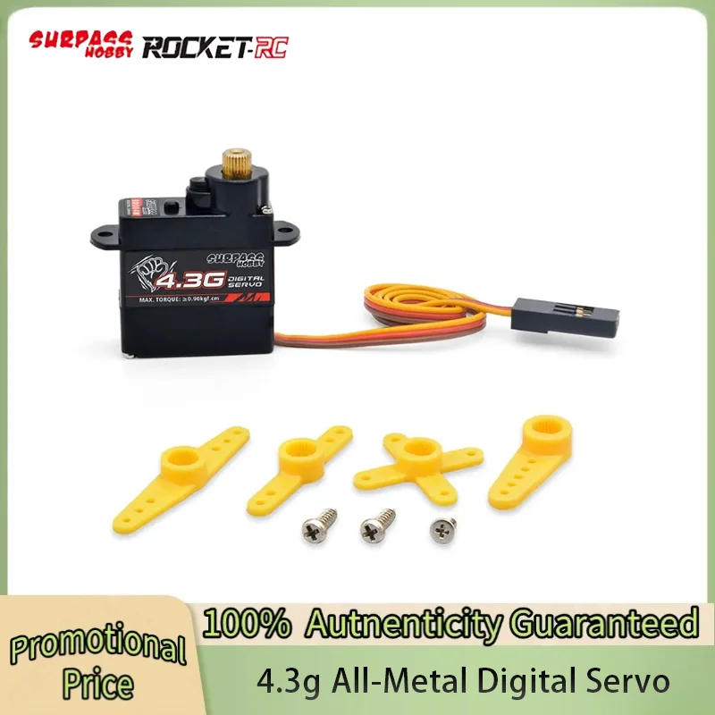 

SURPASS HOBBY 4.3g High Torque Metal Gear Micro Digital Servo for RC Airplane Fixed Wing Helicopter Car Boat Models