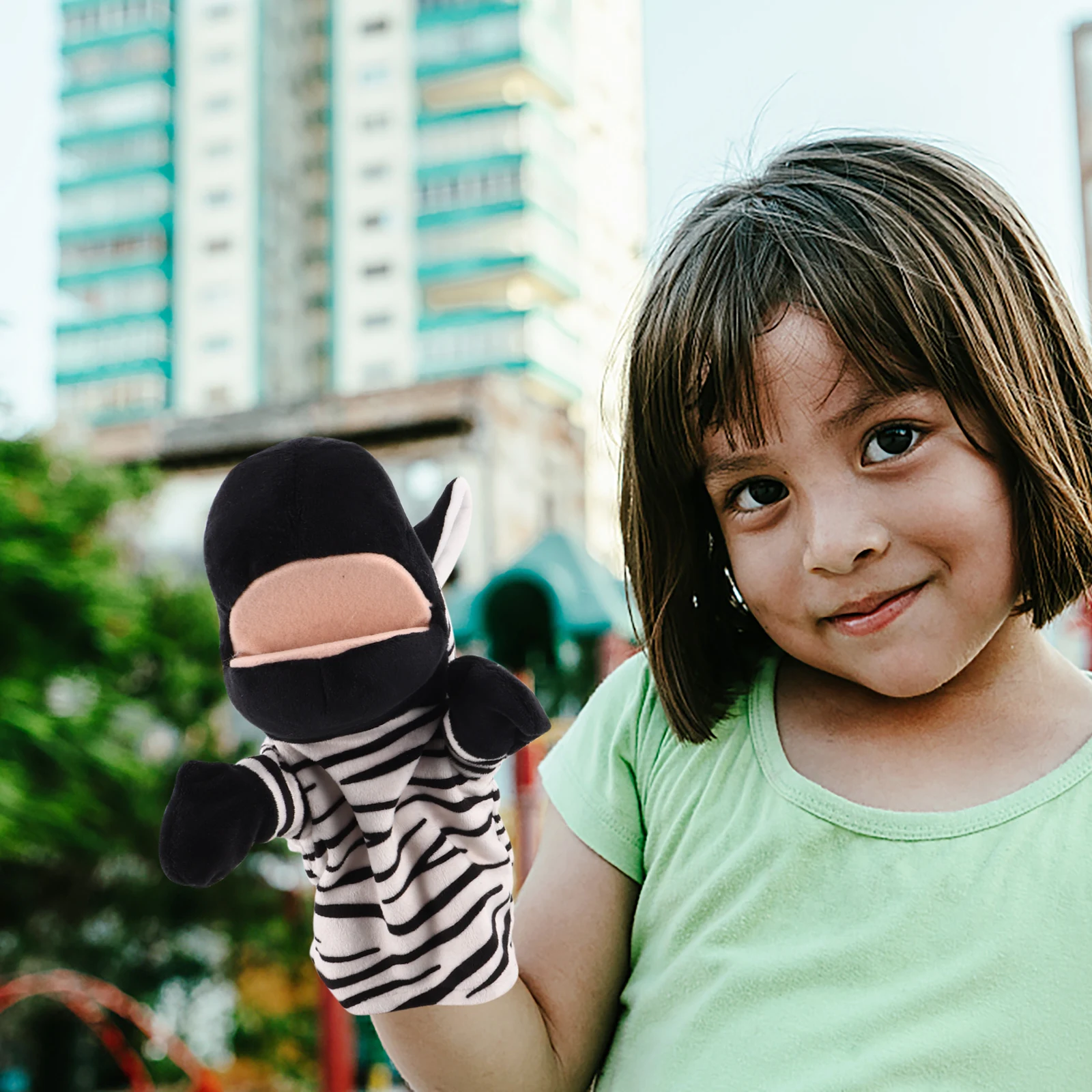 Tierische Handpuppe, Zebra-Fingerpuppe für Kinder, interaktives Geschichtenerzählen für Klassenzimmer, Familienaktivitäten, Geburtstagsfeier