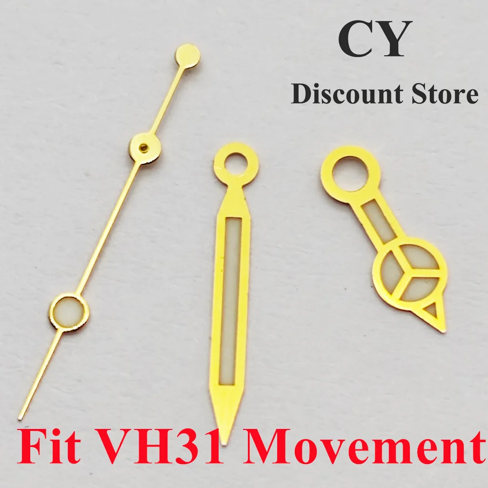 RICHUS VH31 Watch Hands Silver 8mmX12mmX12.5mm Watch Hands Green Luminous Fit VH31 Movement Watch Accessories Parts image 4