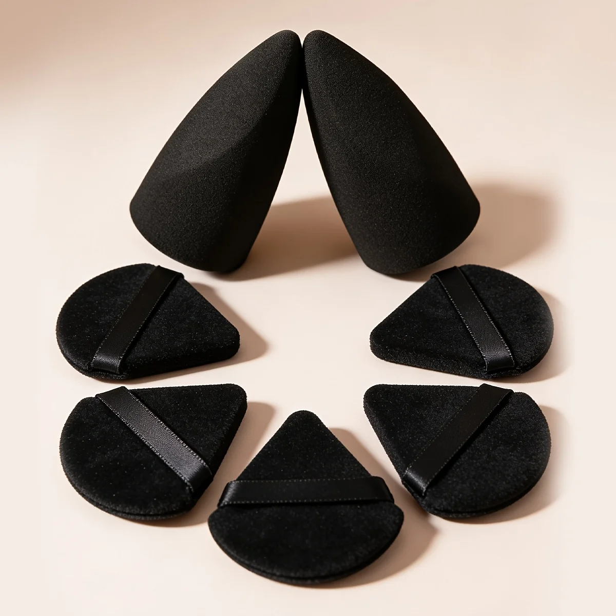 LUXEBLEND 7PCS Professional Makeup Sponge Puff Set, Multi-Faceted Blending Applicators, Soft Skin-Friendly Face Tools