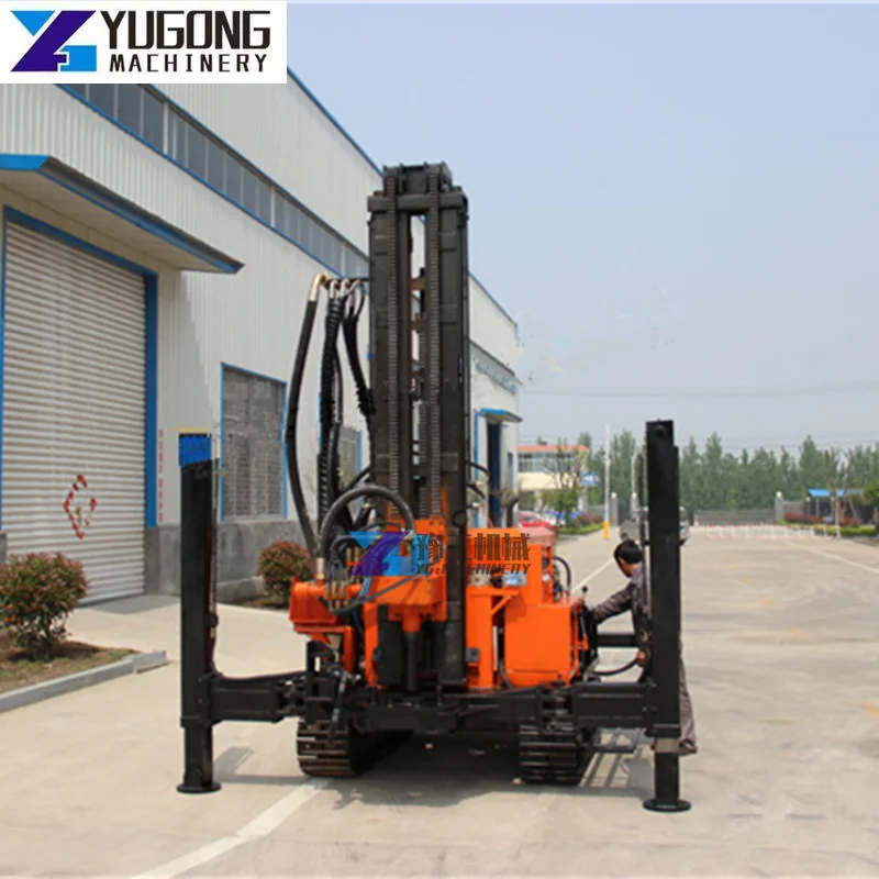 350m Depth  Mounted Sunmoy Portable Drilling Rig for Water Well with Compressor