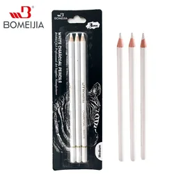 3Pcs White Sketch Charcoal Pencils Set Professional Standard Pencil Drawing Pencils Set For School Tool Painting Art Supplies