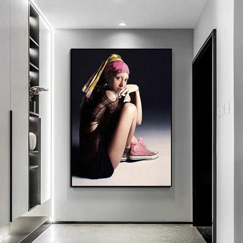 Girl with Pearl Earrings Posters and Prints Modern Wall Art Pictures Canvas Paintings for Living Room Home Decoration Cuadros