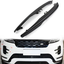 1Pcs Gloss Black Car Upper Front Fog Light Lamp Strip Trim For Land Rover Range Rover Evoque 2020 2021 2022