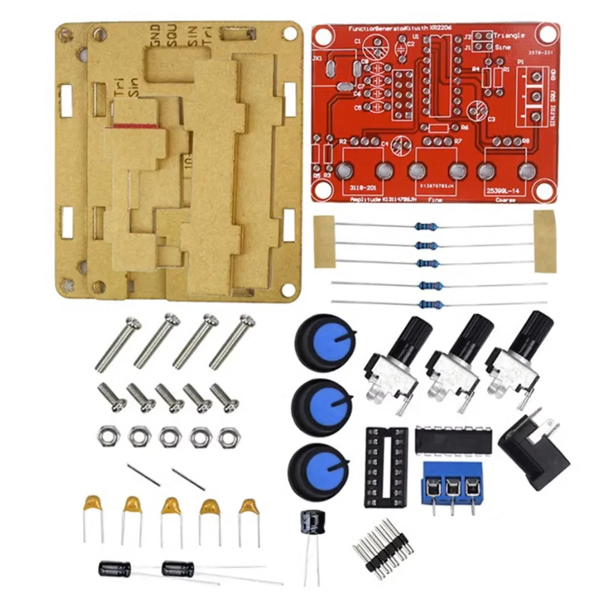 XR2206 High Precision Signal Generator DIY Kit Sine Triangle Square Waves 1Hz 1MHz Frequency Range Adjustable Frequency-OldTree