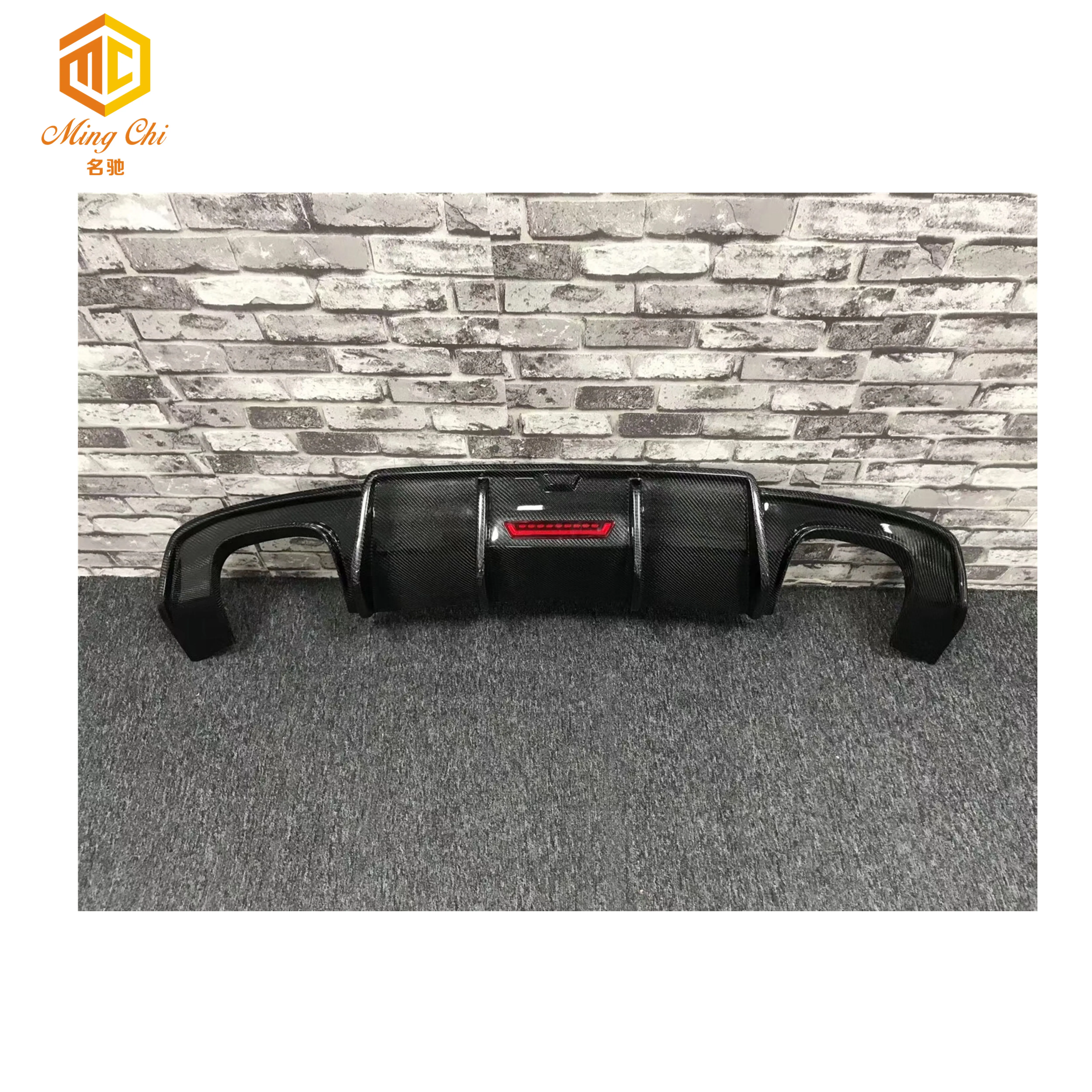 

Led style carbon fiber diffuser rear bumper separator for Audi A3 S3 diffuser