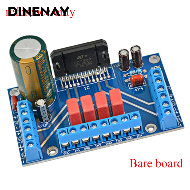 12V DC Power Amplifiers TDA7388 Four Channel 4x41W Audio BTL PC Car AMP PCB