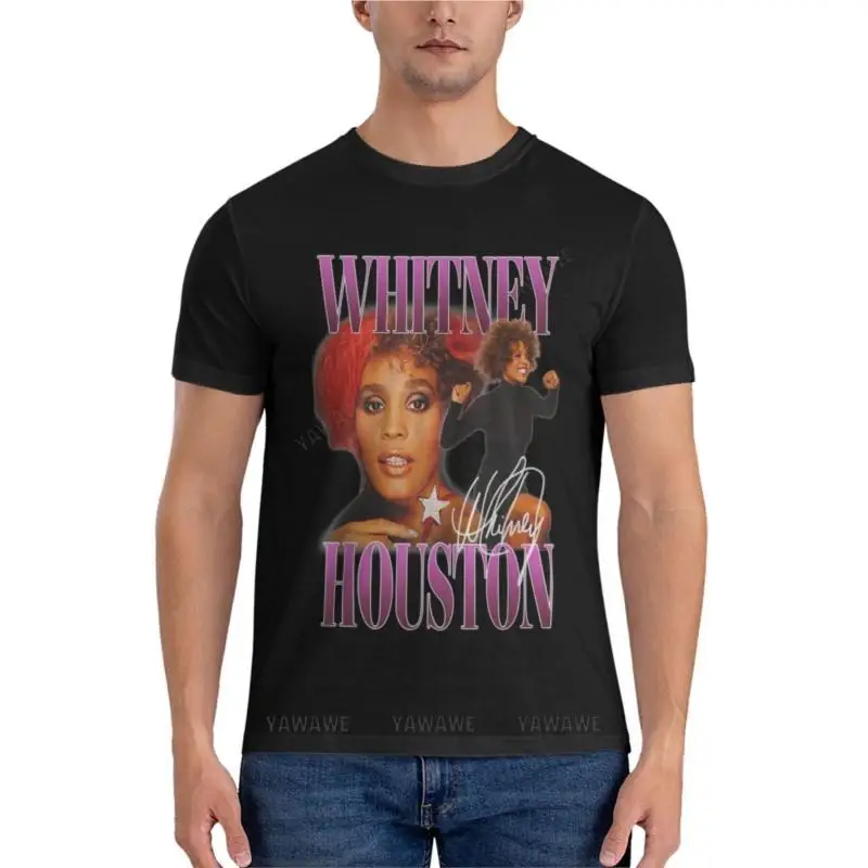 Summer t shirt men Whitney Houston Classic T-Shirt t shirt men t shirts for men cotton Short t-shirt Cottom mens t-shirt