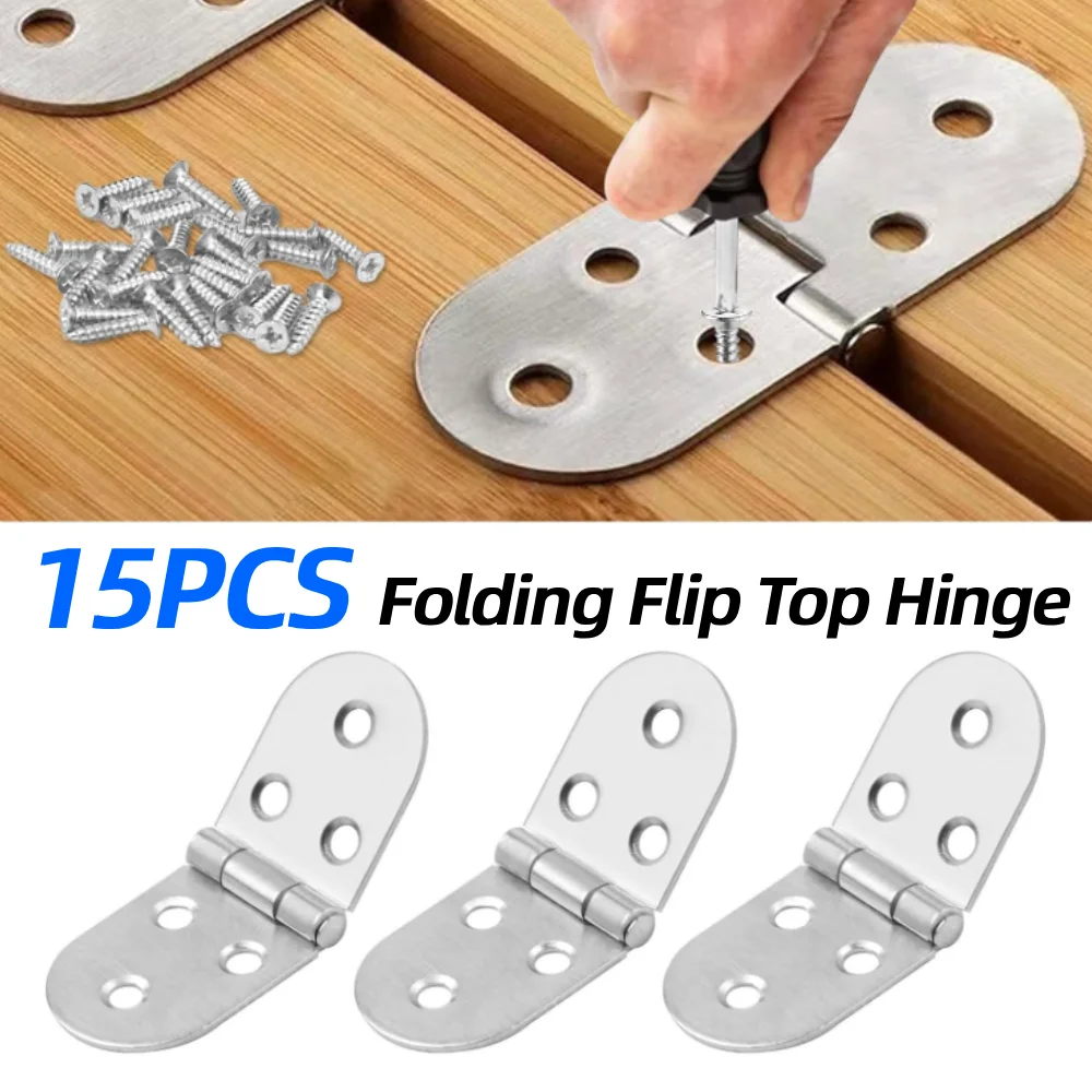 

15 шт. новые петли для складного стола 180 ° Складные петли заподлицо с винтами для окна ящика шкафа-купе