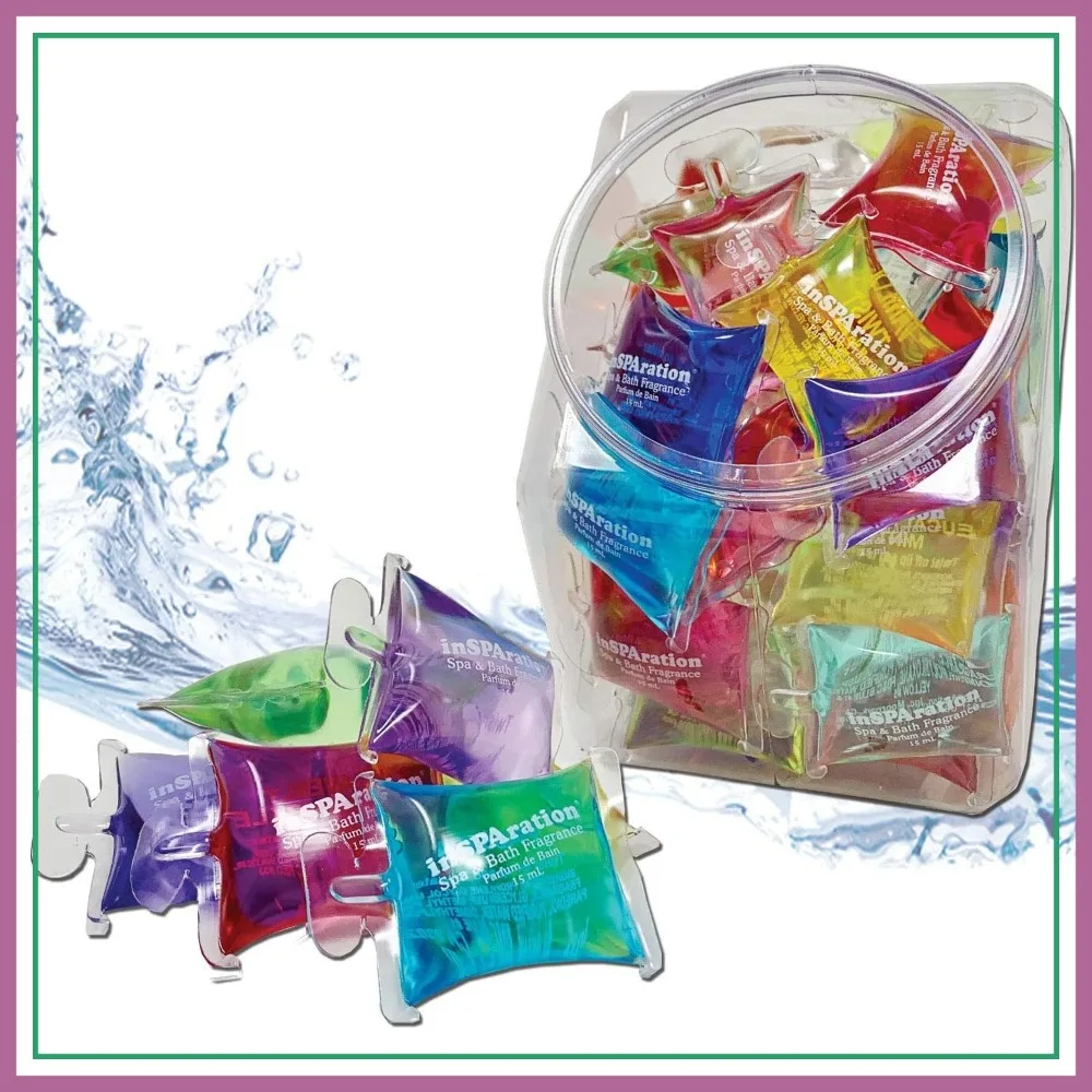 Aromatherapy Hot Tub Spa Fragrance Assortment-50 Pillow Packs Fish Bowl 50pk, Multiple Scents