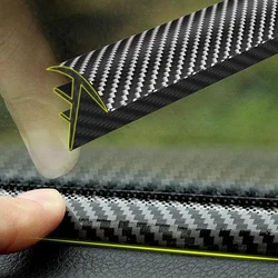 1.6M Universal Rubber Auto Dashboard Dust Proof Seal Sealing Strip Stickers Carbon Fiber Filling Sealing Strip Car Dashboard Gap