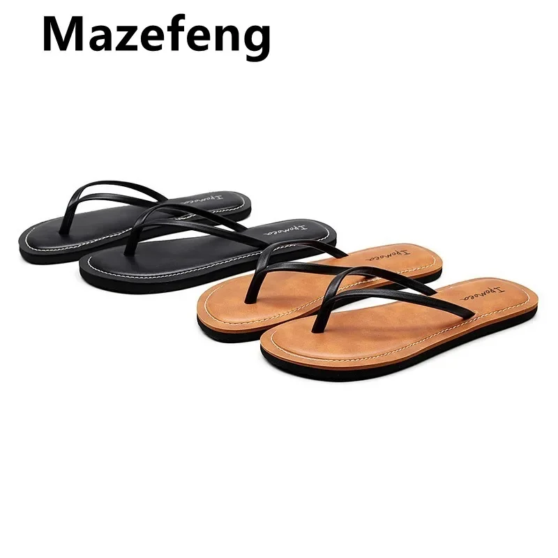 Mazefeng Women Non Slip Flip Flop Slippers Woman Summer Ladies Shoes Comfortable Casual Beach Slides Female Soft 2021 Footwear