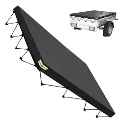 Universel Camping Trailer Cover Waterproof 6000D Oxford Anti UV Top Panel Windproof Cover Flat For Vehicles Cars Transport