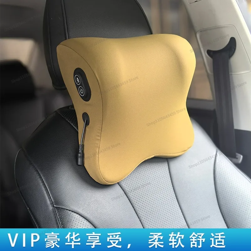 For Car Massage Pillow Lift Concealed Massage Regular Memory Cotton Headrest Car Neck Headrest