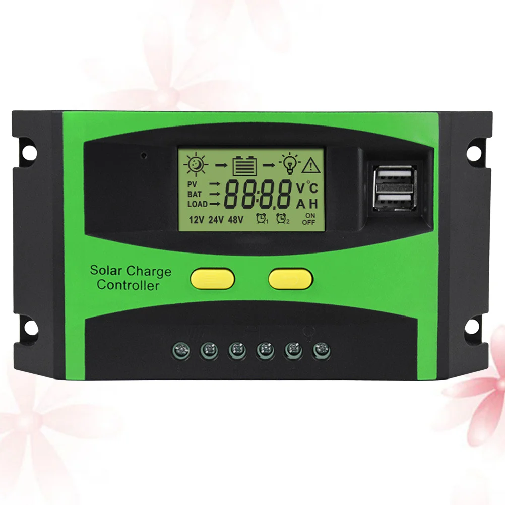 

30a 12V 24V Solar Charge Controller Dual USB LCD Screen Regulator Solar Panel Controller Overcharge Protection