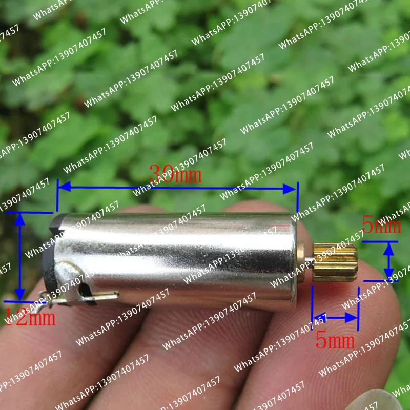 3V high-speed DC carbon brush N60 motor stainless steel housing with metal gear, output shaft diameter 1.5mm