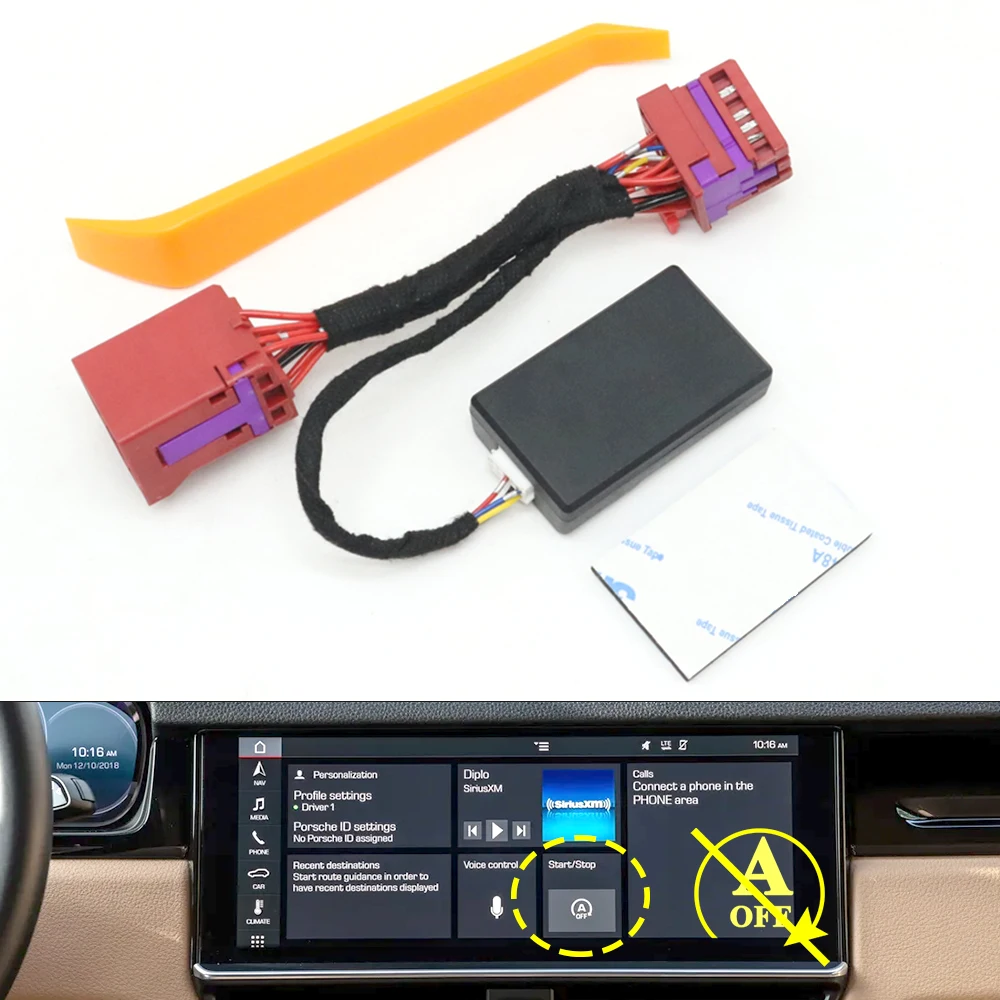 

For Porsche Cayenne 911 18-26 Macan 22-24 Panamera 17-24 Automatic Start Stop Eliminator Engine Off Disable Canceller Cable Plug