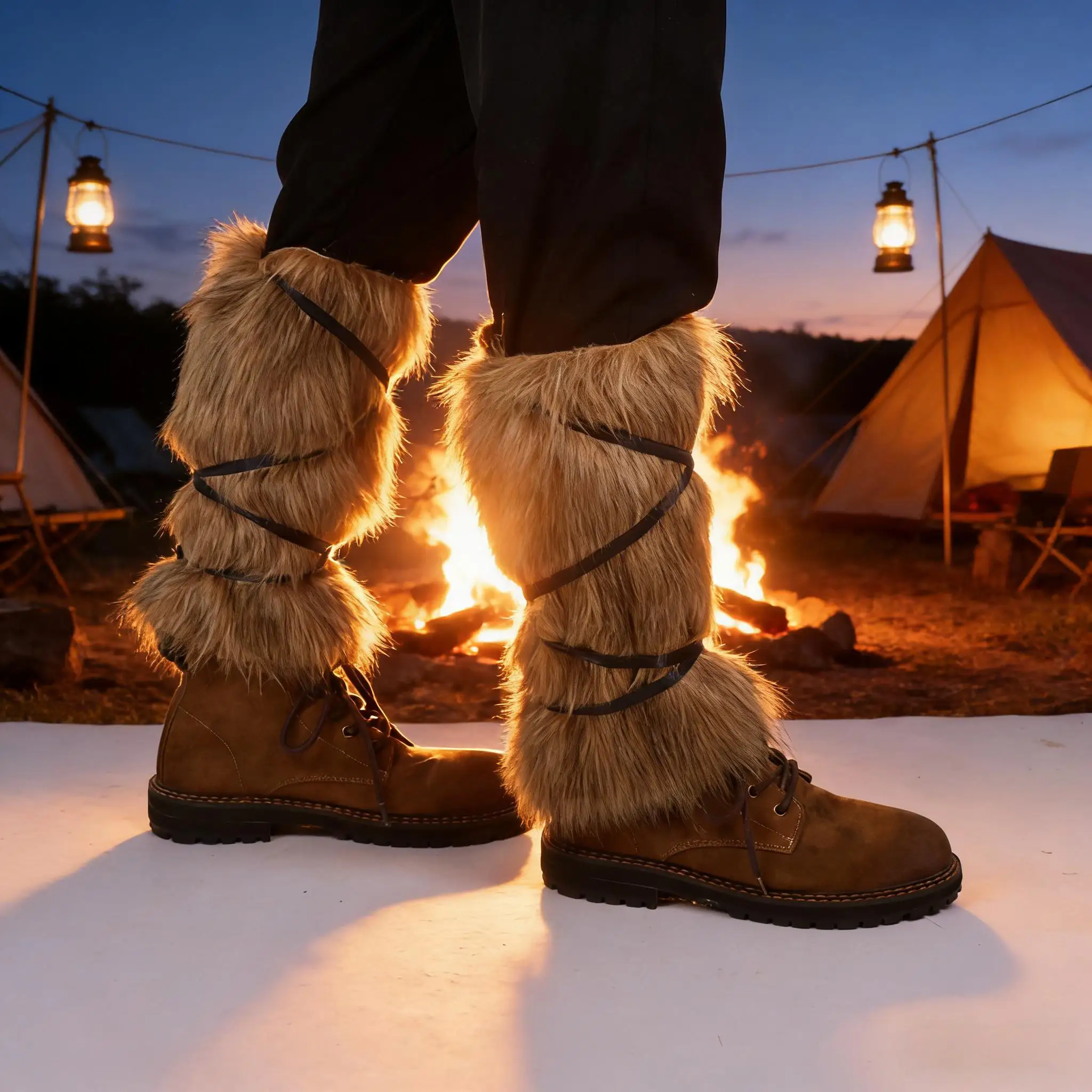 

Накладки на ноги из меха викингов — меховые гетры в стиле барбарийцев — аксессуары для средневекового косплея для женщин и мужчин
