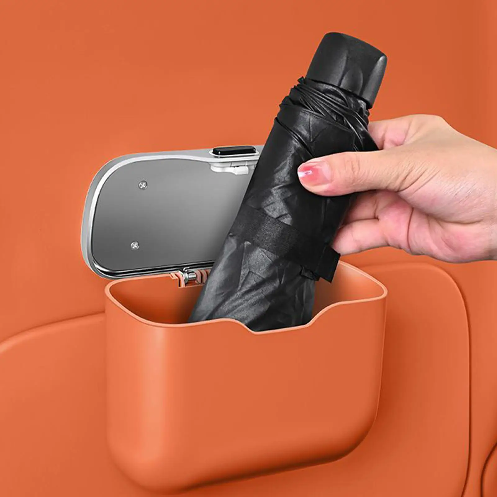 Leakproof Car Trash Can Odor-proof Hanging Auto Garbage Bin with Lid for Car Truck SUV RV Interior accessories