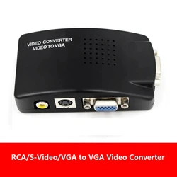 AV2VGA S-비디오 컴포지트 RCA 비디오 컨버터 박스, AV RCA CVBS to VGA 비디오 컨버터, PC HDTV 변환용