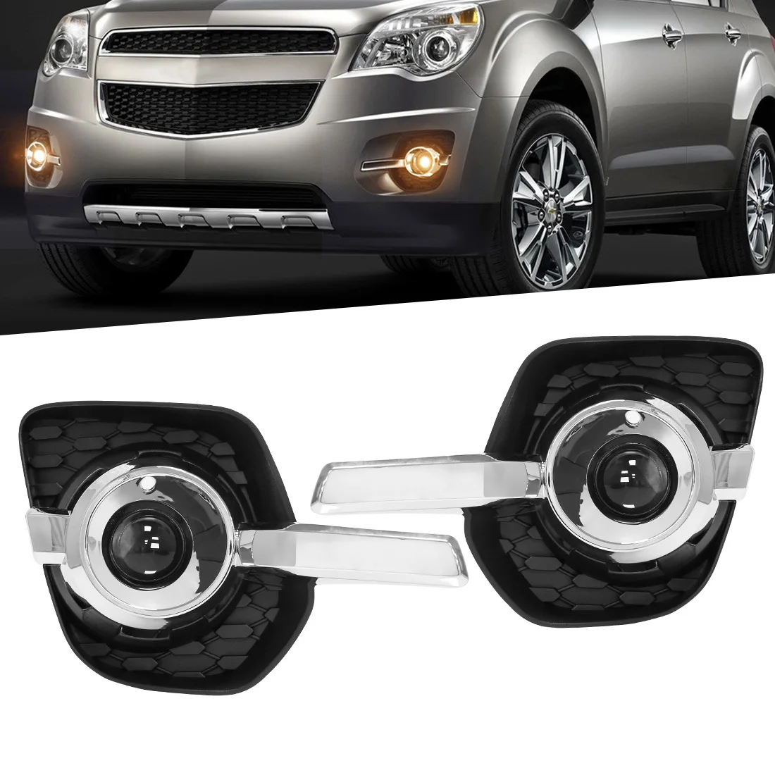 LED DRL światła przeciwmgielne dzień dla Chevrolet Equinox 2010 2011 2012 2013 2014 2015 reflektor do jazdy dziennej dzienne przewody przełącznik