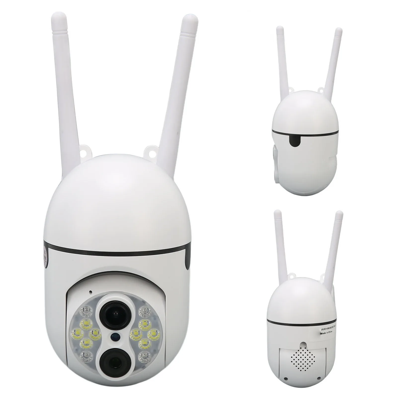 Outdoor-Überwachungskamera Dual Len 1080P HD WiFi-Überwachungskamera PTZ-Rotation Motion Tracking Multi-Benutzer-Sharing Zwei-Wege-Audio