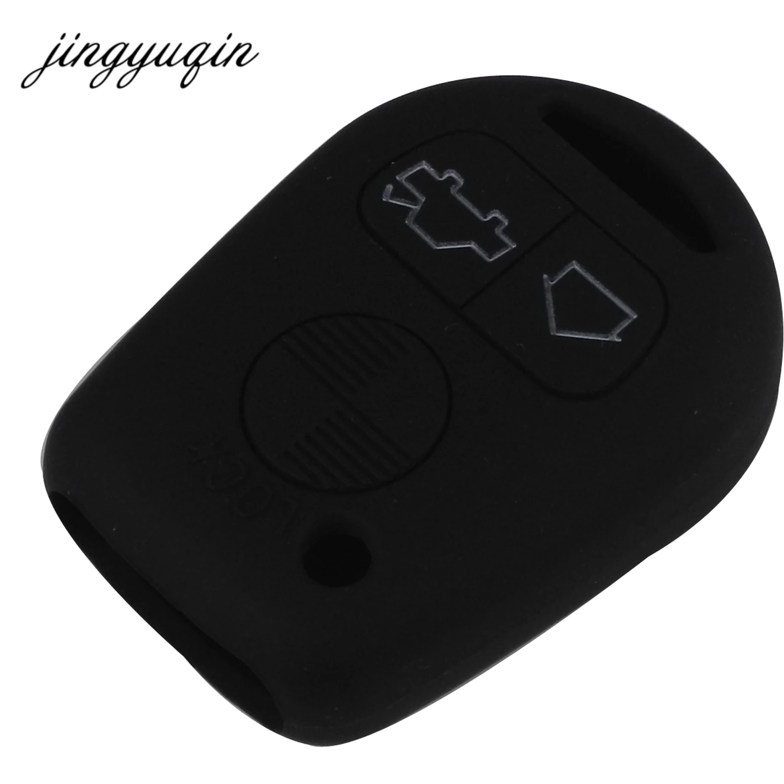 

jingyuqin 30pcs/lot Silicone Key Case For BMW E31 E32 E34 E36 E38 E39 E46 Z3 3Button Straight Remote Car Key Cover Protecor