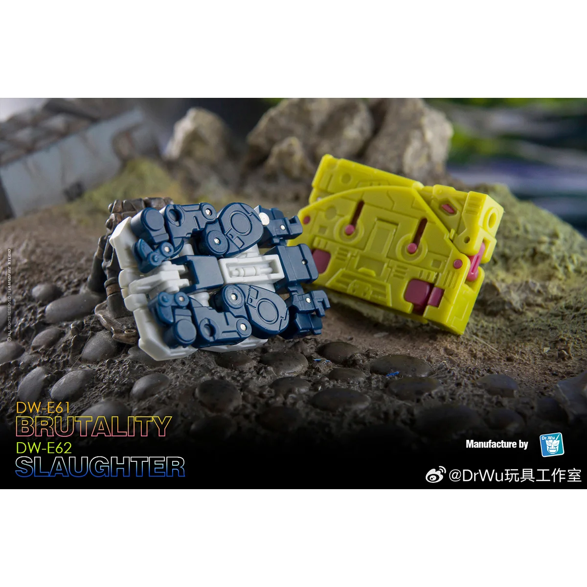 [Na Stanie] DR.WU Transformation G1 DW-E61 BRUTALITY i DW-E62 SLAUGHTER Zestaw Taśm Mała Skala Mini Zabawka Transformująca