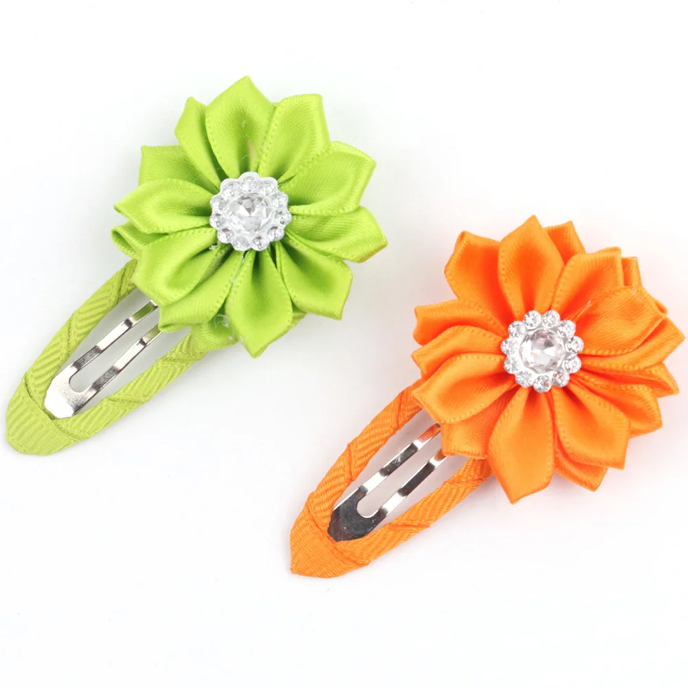 

12pcs Hair Clip Girls Flower Clips Kids Headgear Barretes Sweet Accessories For Baby Hairstyles Daily Matches
