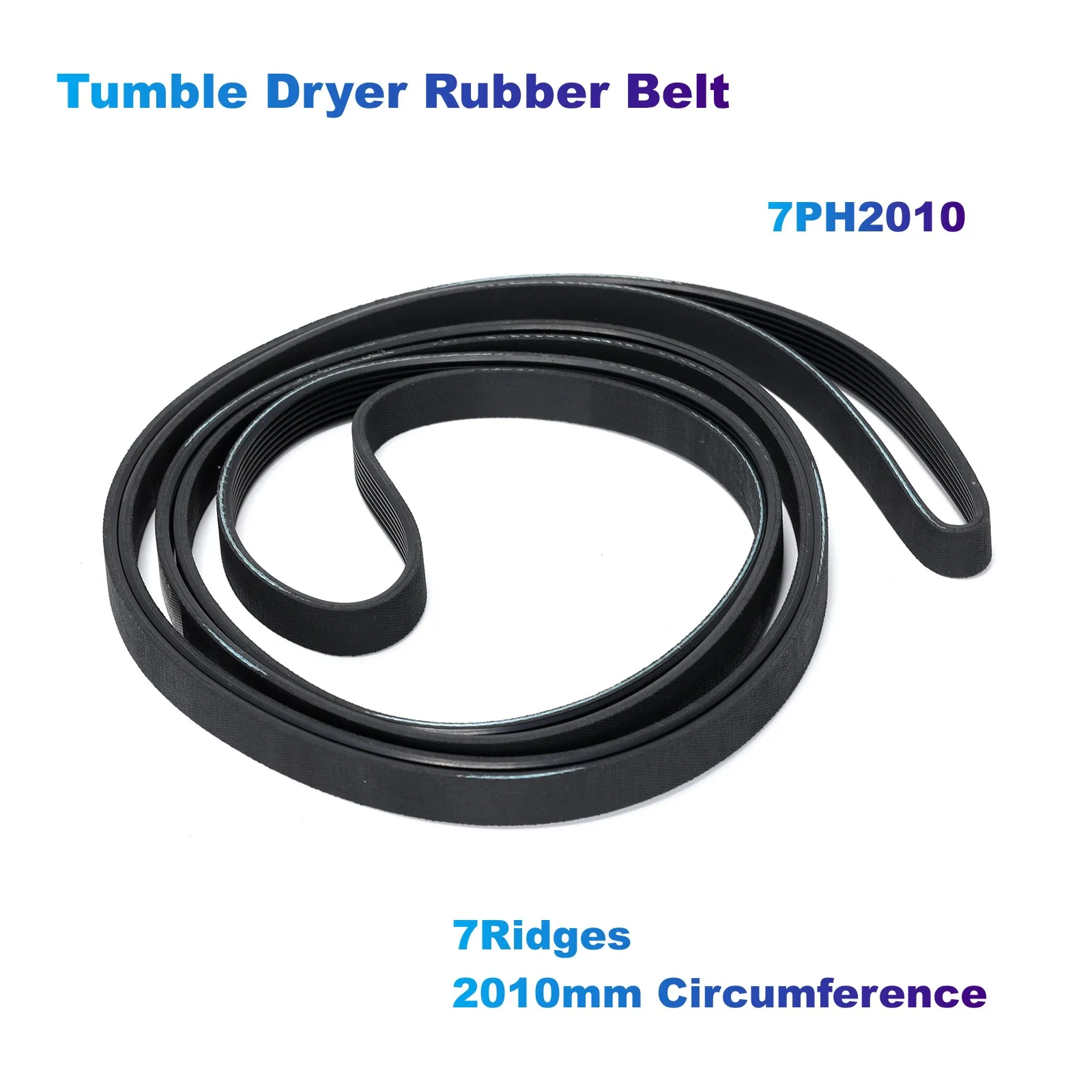 Wasdroger Rubberen Riem 7ph2010 (7 Ribbels, 2010Mm Omtrek) 480112101469/C00311014 Compatibel Met Whirlpool/Hotpoint