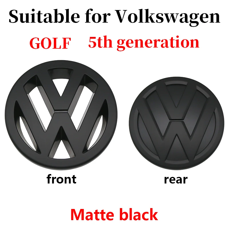 1/2 Stuks Originele Auto Vervangende Voorgrill Badge Kofferbakklep Achterklep Embleem Logo Decor Accessoire Voor GOLF 5 3D Premium Pro Plus