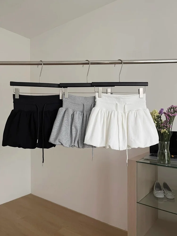 Koreanische Sle Hohe Taille Puffy Blume f Rock frauen Sommer Spor Vielseitig ort A-linie Rock für Junge Frauen 8-24