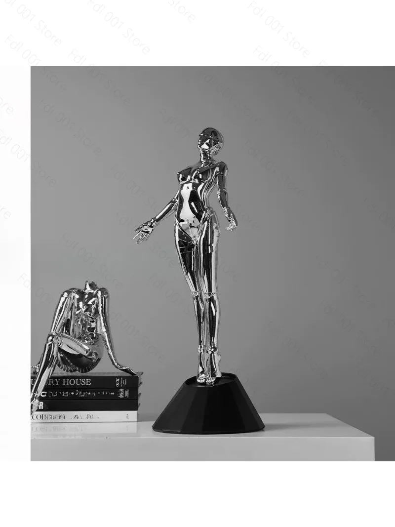 Modern Technology Ornament Cabinet Decoration Machinery Muse Figure Sculpture Tabletop Decoration Entrance Jewelry