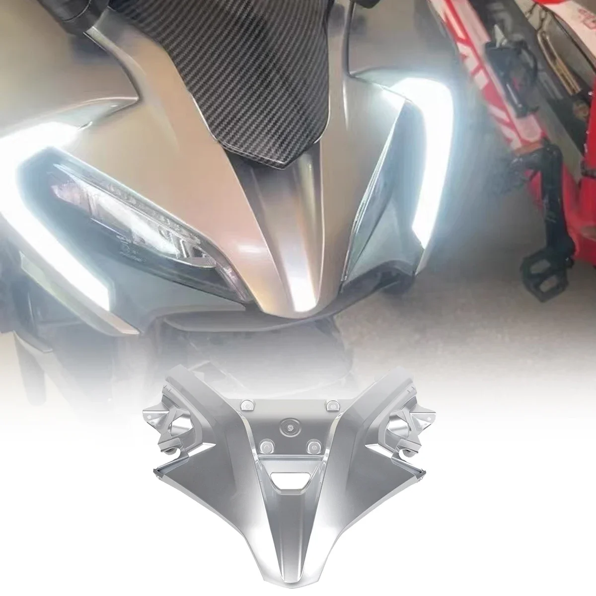 Motorcycle original hood protective plate shell front face bottom plate front headlight upper cover FOR CFMOTO 250SR MY22 250-6
