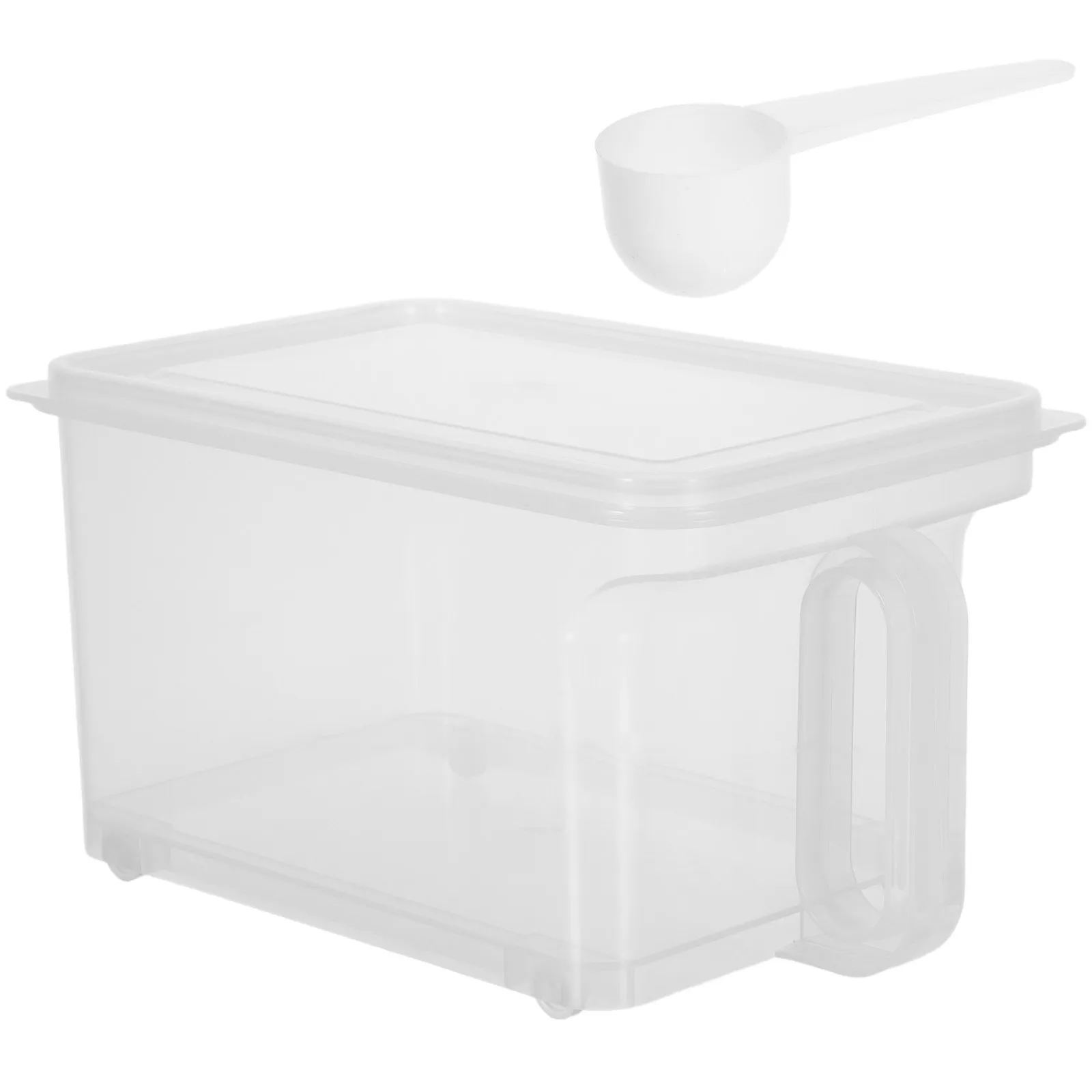 

Laundry Detergent Container Plastic Storage Box Airtight Lid Portable Laundry Powder Storage Bin for Washroom Organization