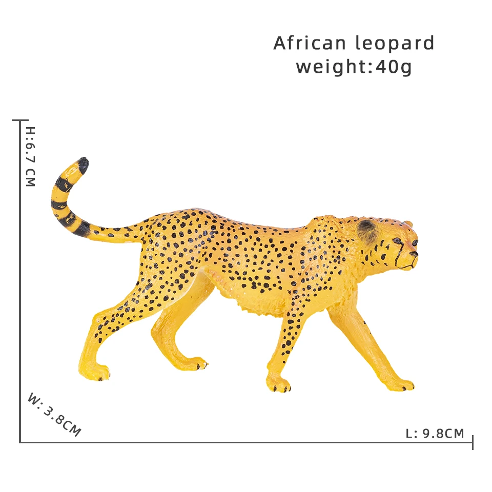 Afrikanische wilde Tiere Elefant Löwe Gepard Modells imulation große Mammut Action figuren PVC Lernspiel zeug für Kinder Geschenk – Detail 7