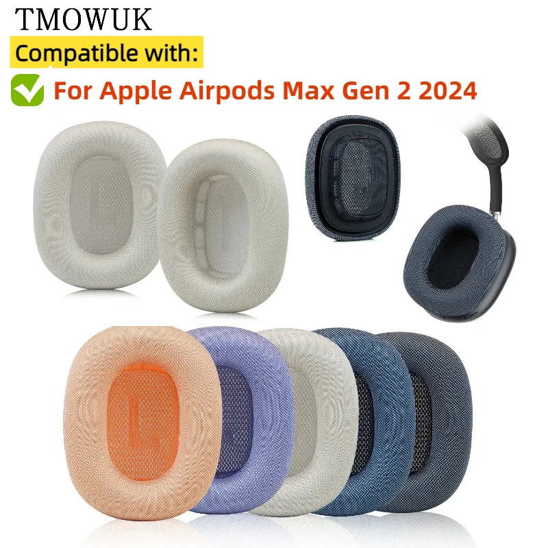 TMOWUK Replacement Ear Pads for Apple Airpods Max Gen 2 2024 Headphones Memory Foam Ear Cushions High Quality