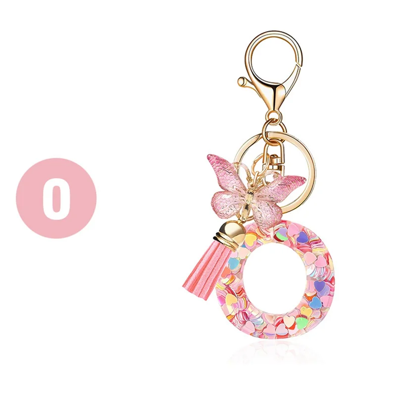 

AC17-N Style Letter Keychain Cute Initial Letter Keychain Handle Pendant Easy Install