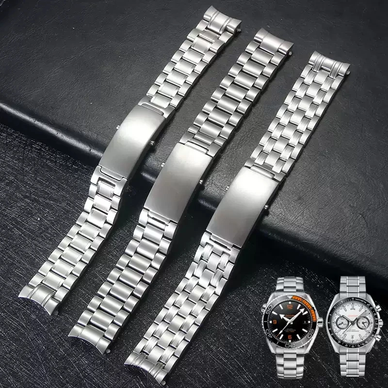 

Solid Stainless steel watchband 18mm 20mm 22mm Watch Band For omega strap seamaster speedmaster planet ocean Bracelet